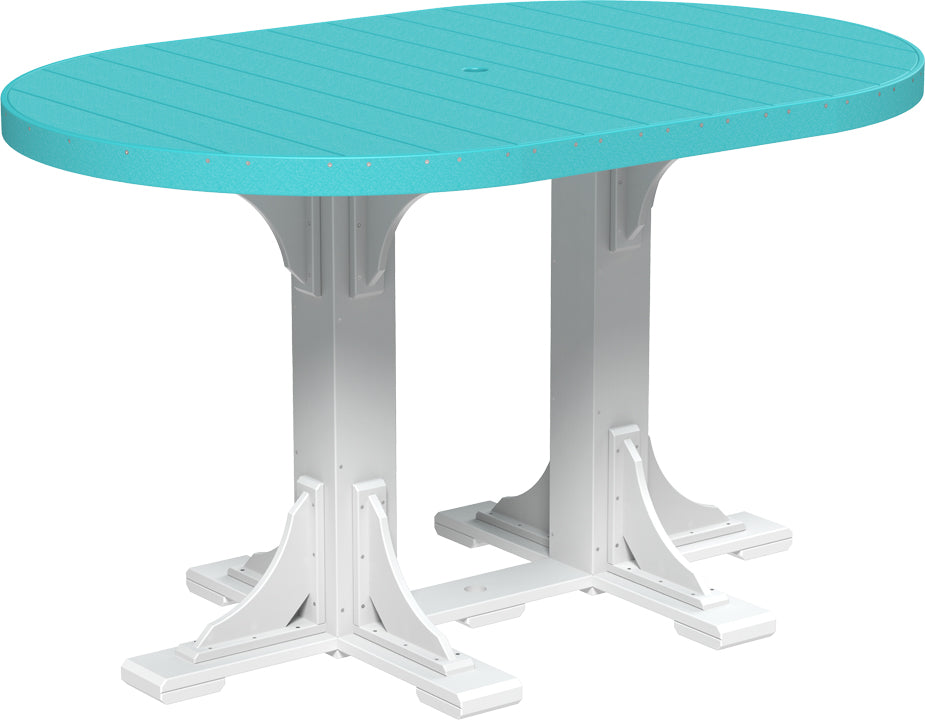 LuxCraft 4' x 6' Oval Table (Dining, Counter, and Bar Height Available)