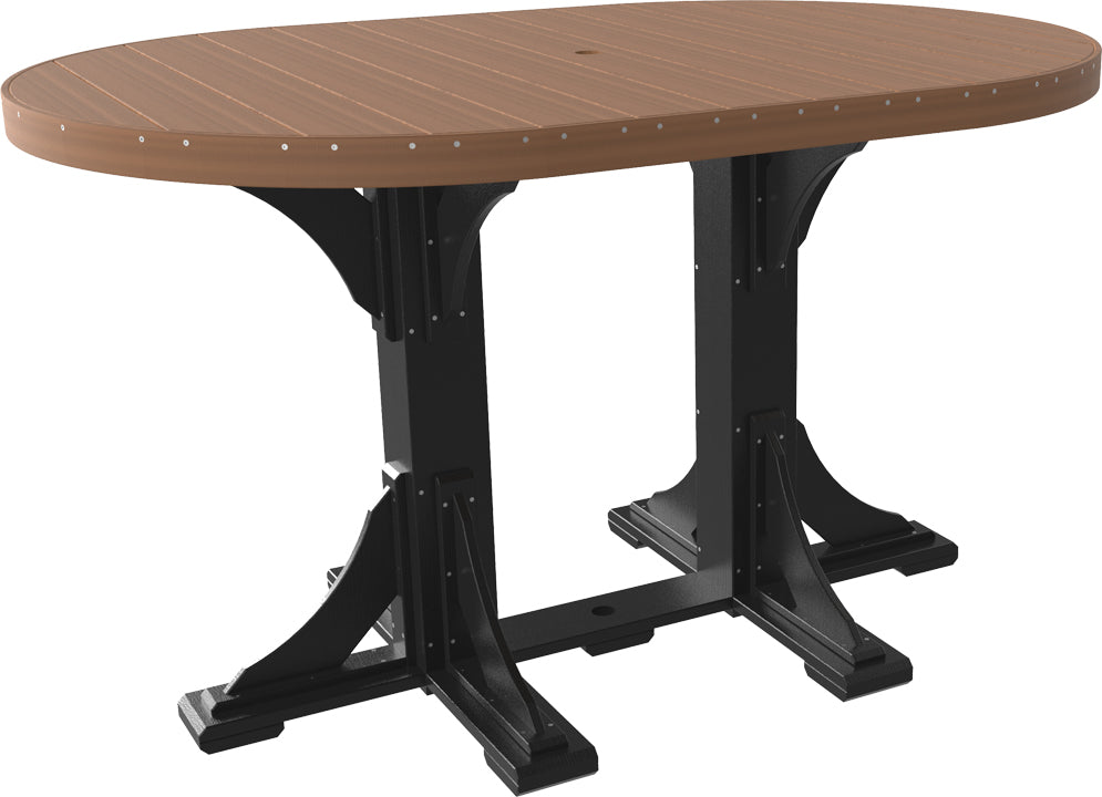 LuxCraft 4' x 6' Oval Table (Dining, Counter, and Bar Height Available)