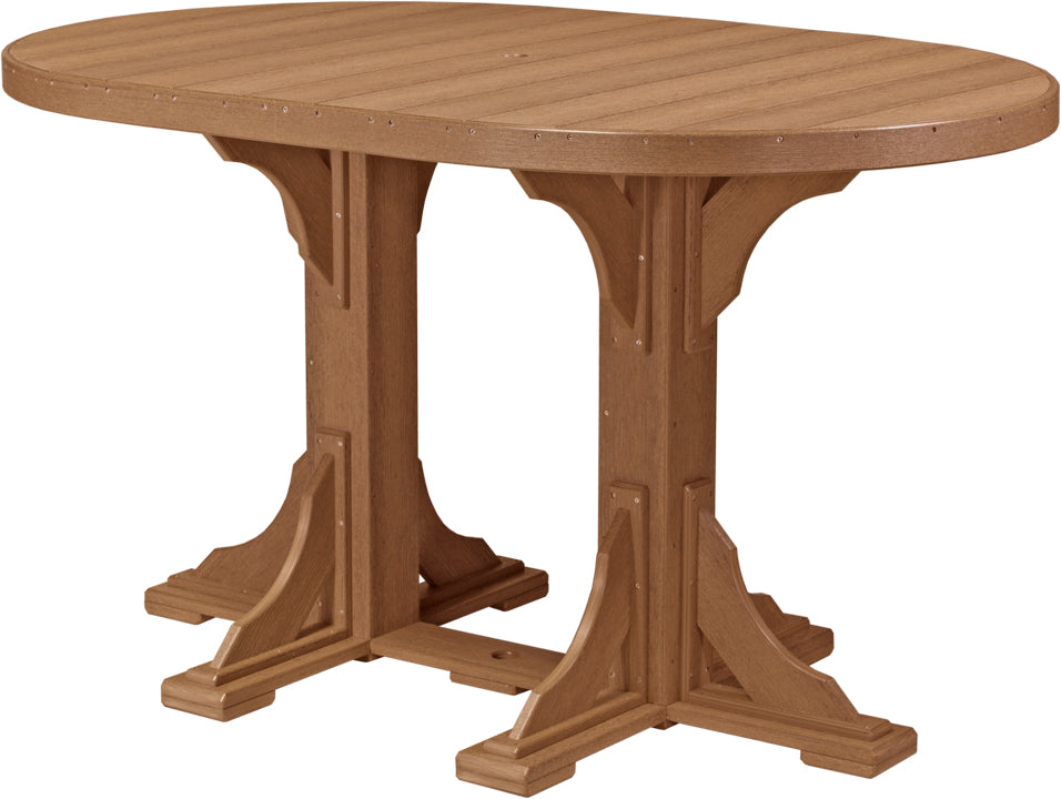 LuxCraft 4' x 6' Oval Table (Dining, Counter, and Bar Height Available)