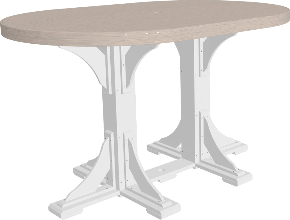 LuxCraft 4' x 6' Oval Table (Dining, Counter, and Bar Height Available)