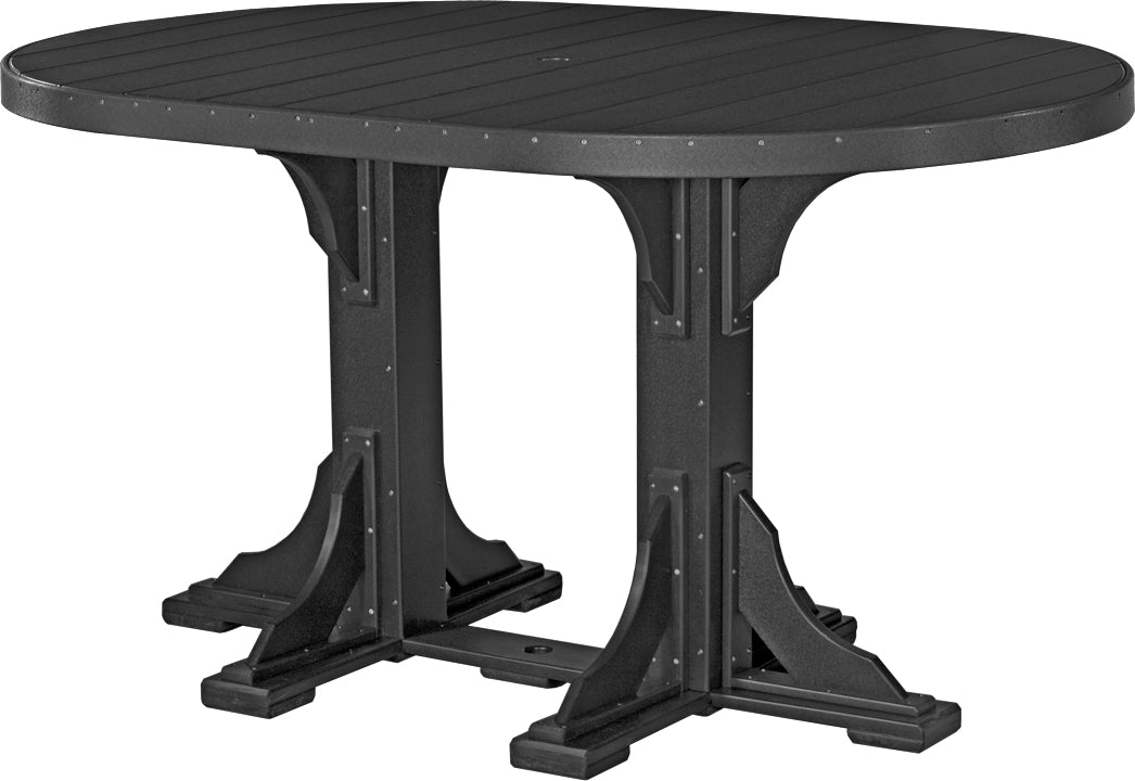 LuxCraft 4' x 6' Oval Table (Dining, Counter, and Bar Height Available)