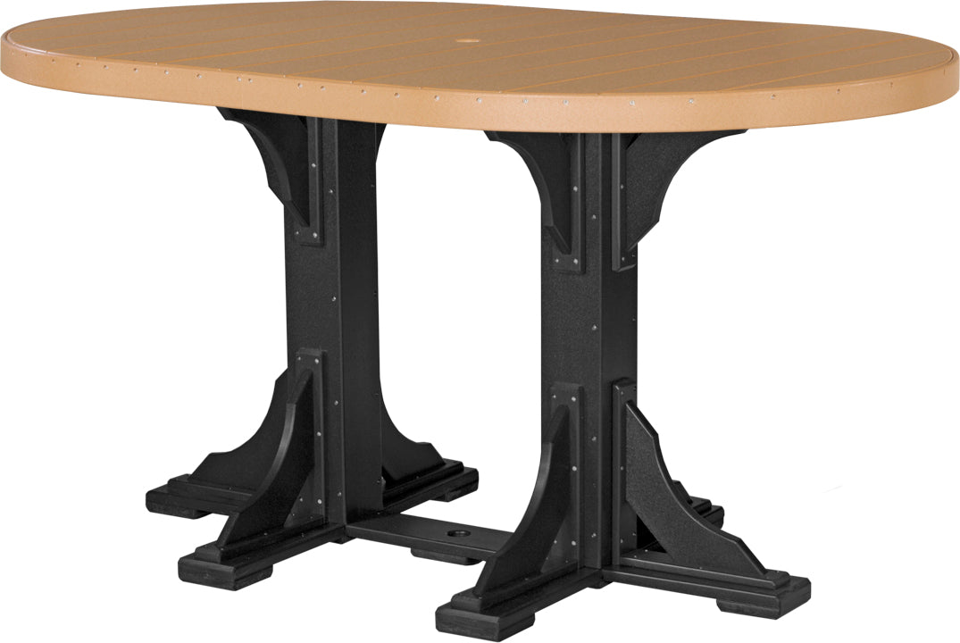 LuxCraft 4' x 6' Oval Table (Dining, Counter, and Bar Height Available)