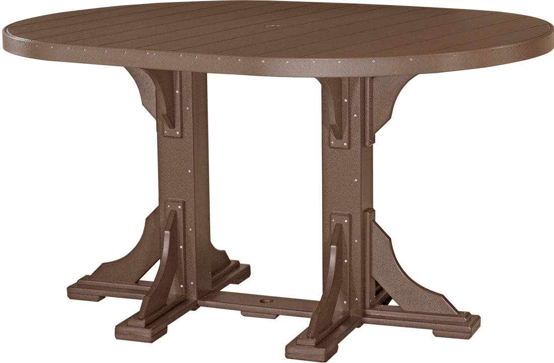 LuxCraft 4' x 6' Oval Table (Dining, Counter, and Bar Height Available)