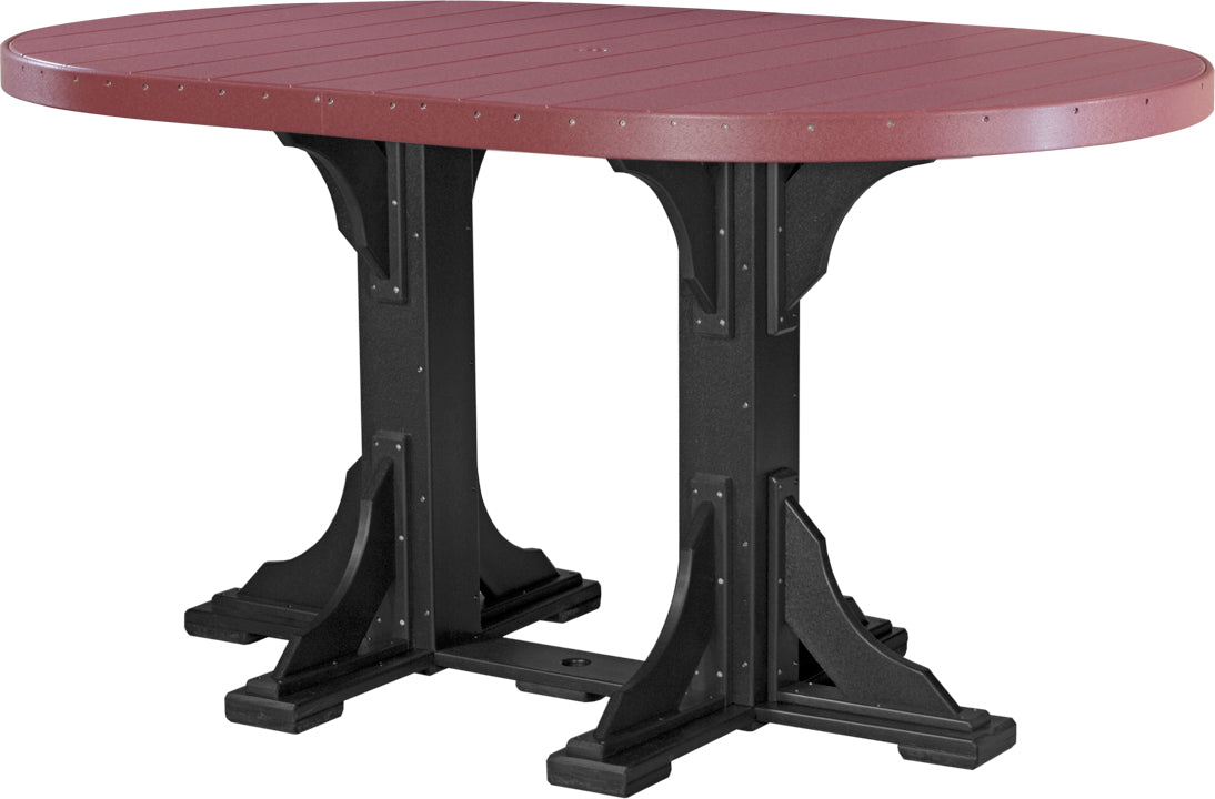 LuxCraft 4' x 6' Oval Table (Dining, Counter, and Bar Height Available)