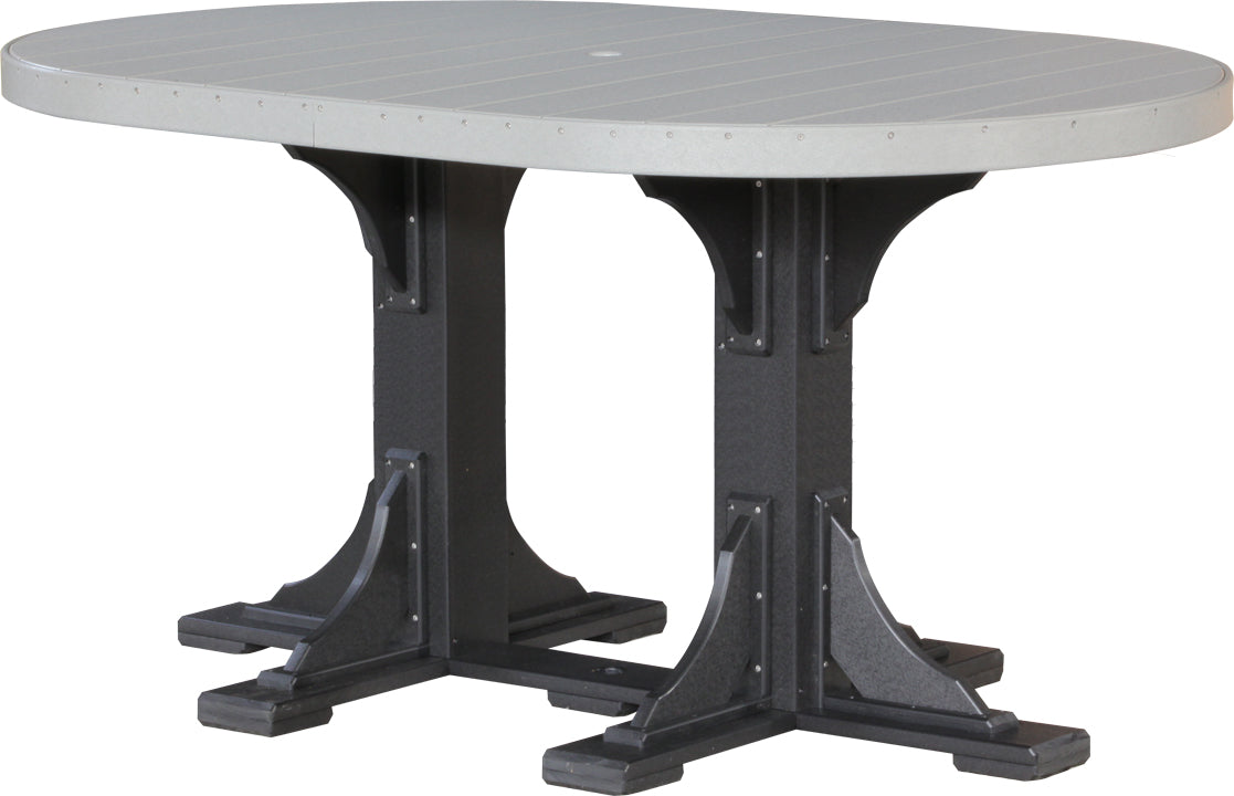 LuxCraft 4' x 6' Oval Table (Dining, Counter, and Bar Height Available)