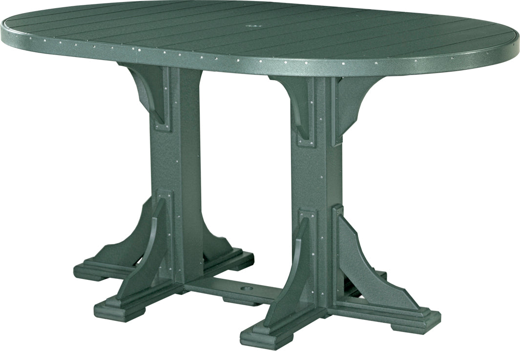 LuxCraft 4' x 6' Oval Table (Dining, Counter, and Bar Height Available)