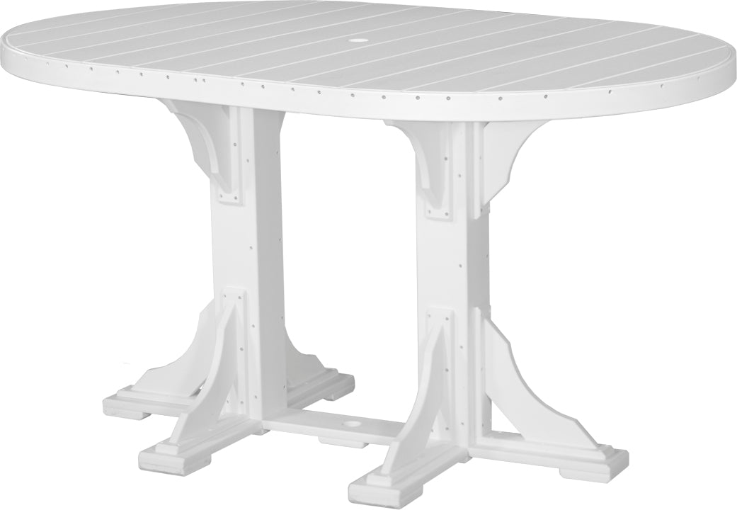 LuxCraft 4' x 6' Oval Table (Dining, Counter, and Bar Height Available)