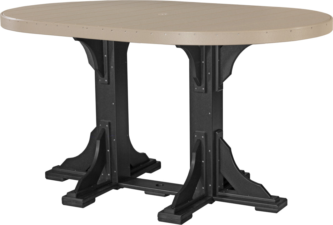 LuxCraft 4' x 6' Oval Table (Dining, Counter, and Bar Height Available)