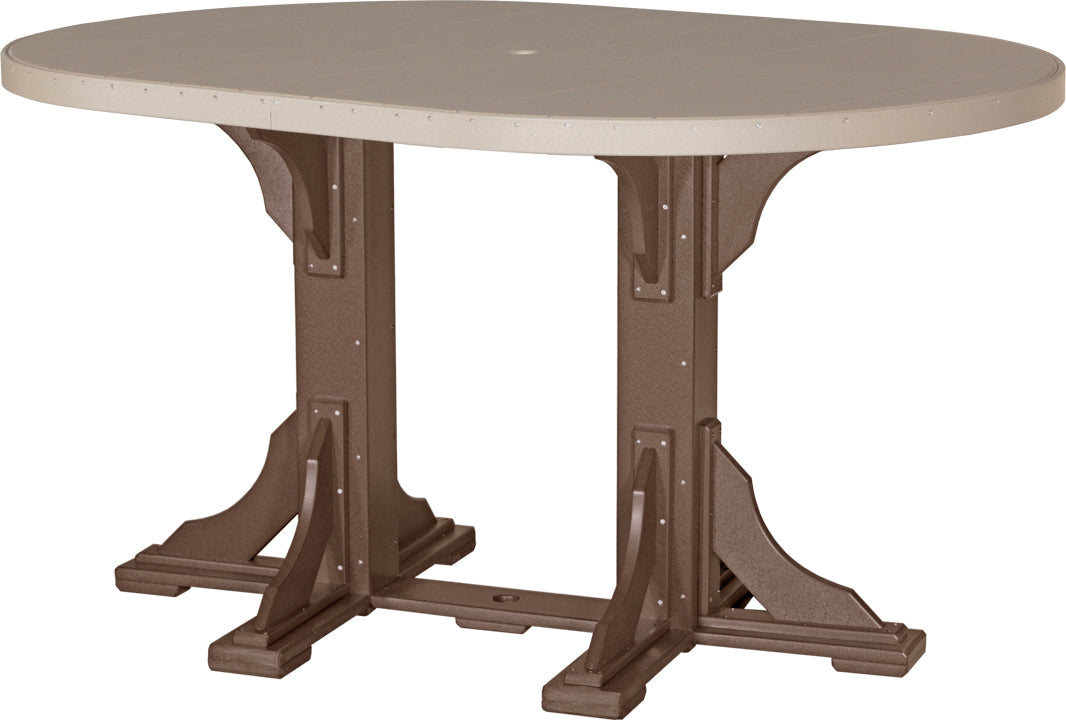 LuxCraft 4' x 6' Oval Table (Dining, Counter, and Bar Height Available)