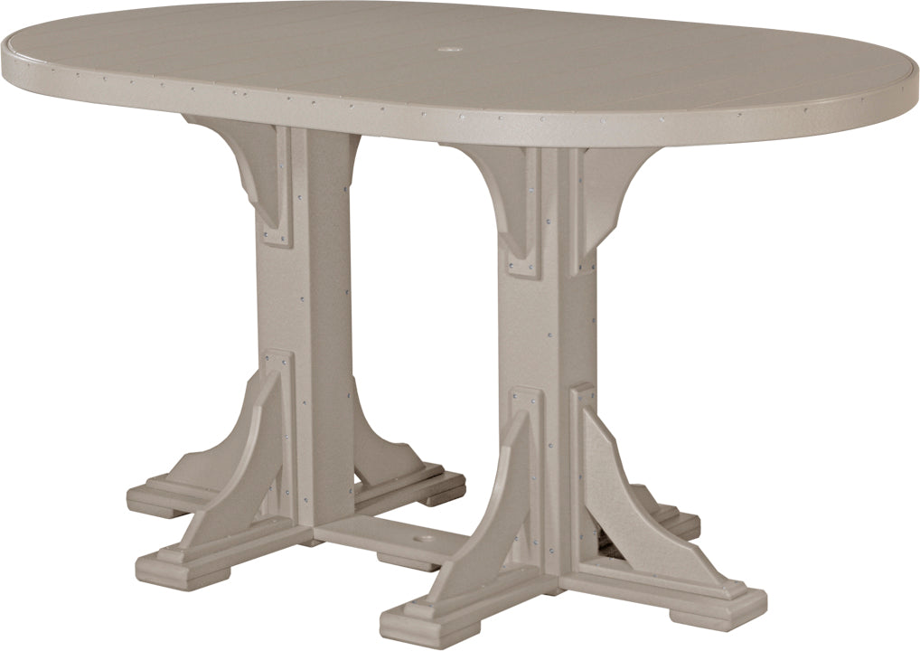 LuxCraft 4' x 6' Oval Table (Dining, Counter, and Bar Height Available)